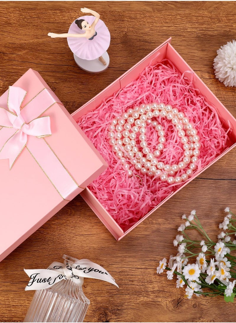 Generic Pink Large Gift Box with Lid and Bow,Pink Gift Packaging Box for Christmas Valentines Day Present Birthday Wedding Anniversary Festival（29x22x10.5cm）  - Image 3