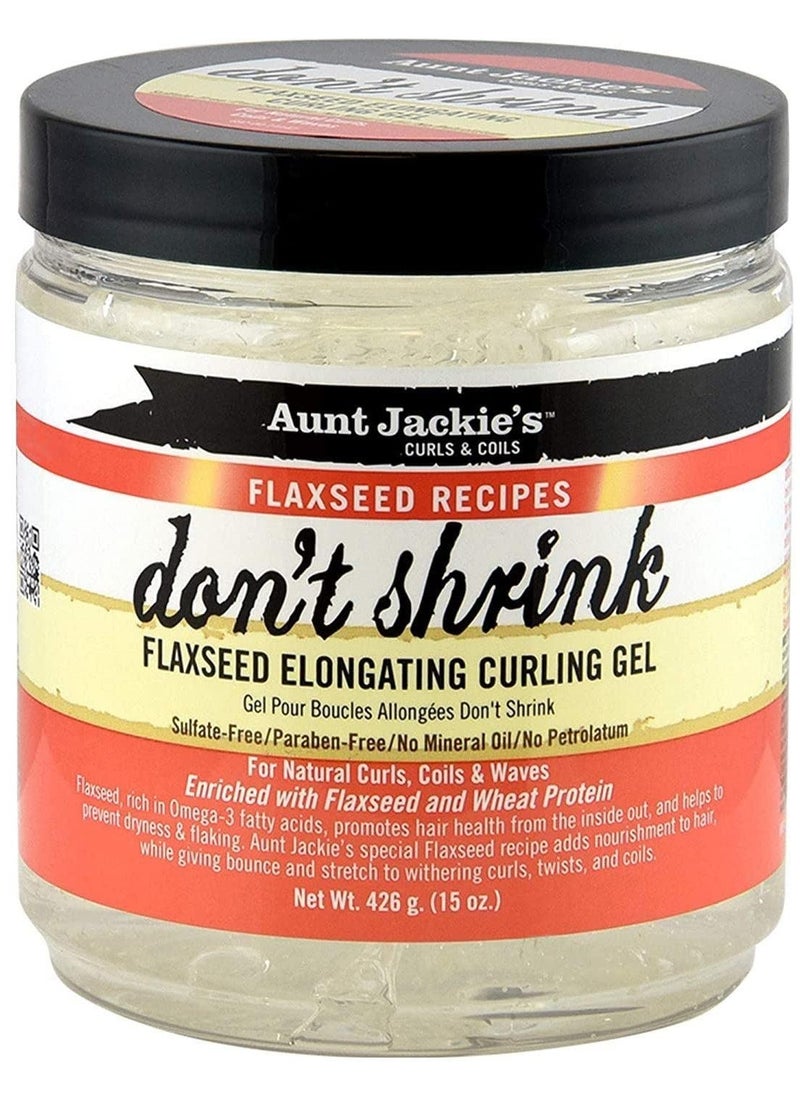Aunt Jackie's - Aunt Jackie's Curls & Coils Don't Shrink Flaxseed Elongating Curling Gel 426g - Image 1