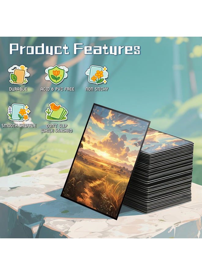 Kiiransr MTG Card Sleeves - Savannah(Green White) - Fantasy Dual Lands Series - Ultra Clear Front & Matte Finish Back, 100 Count Standard Size TCG Art Sleeves for Magic The Gathering - Image 5