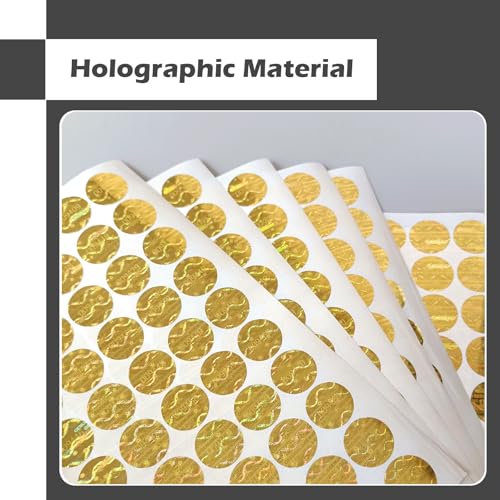 ILMBVM 580pcs Tamper Proof Hologram Stickers Circular Security Genuine Original Guaranteed Labels Warranty Void Seal Tamper evident Stickers with Unique Serial Number (0.6inch,Gold) - Image 5
