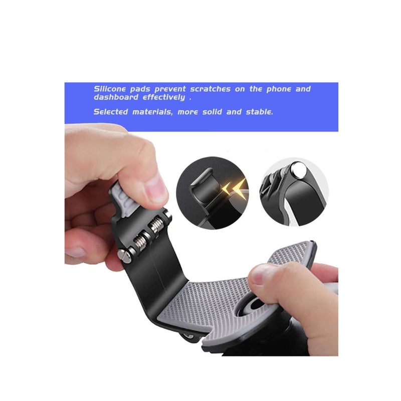 SOLARAE Car Phone Mount 360 Degree Rotation Dashboard Cell Phone Holder for Car Clip Mount Stand Suitable for 4 to 7 inch Smartphones - Image 2