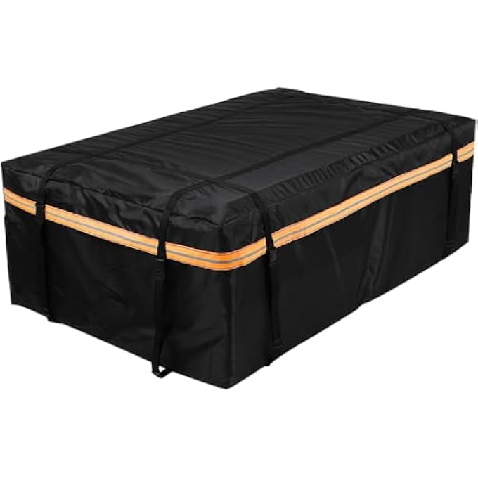 rayihni Cargo Bag Car Roof Cargo Carrier with Night Reflective Strip Universal Luggage Bag Storage Cube Bag,Waterproof Roof Rack Cargo Carrier for Travel Camping - Image 2