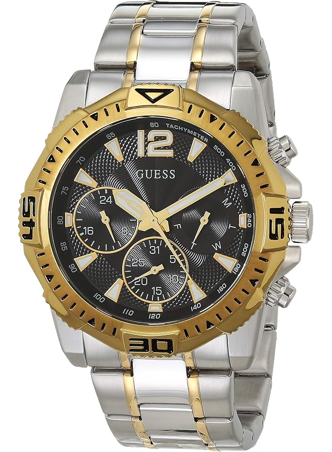 GUESS Men Analog Quartz Watch With Stainless Steel Strap - Image 1