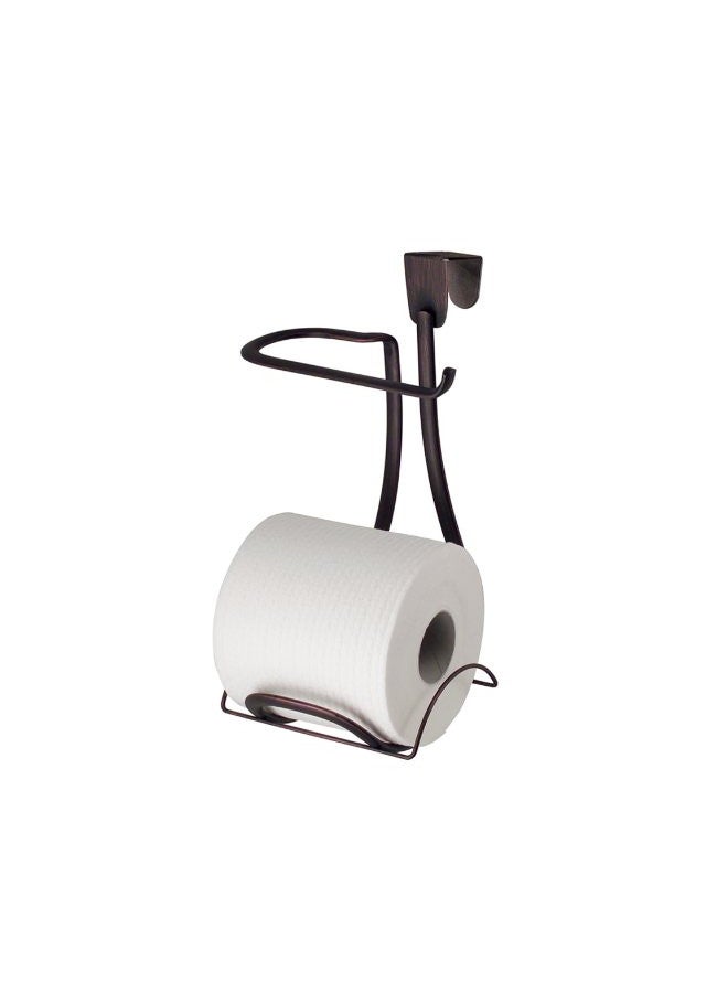 InterDesign iDesign Axis Metal Toilet Paper Holder, Over the Tank Tissue Organizer for Bathroom Storage, 6" x 6.2" x 11", Bronze