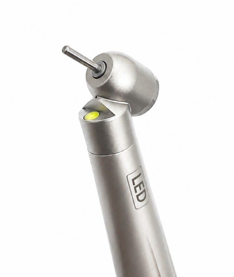 ESCO High Speed Handpiece with LED Dental Turbine Handpiece Fiber Optic LED Illumination Push Button Chuck 4 Hole Connection - Image 1