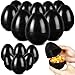 Leitee 24 Pcs Black Plastic Easter Eggs 4 Inch Large Blank Empty Eggs Bulk Paintable Detachable DIY Decoration for Easter Basket Stuffers Fillable Hunting Treats Party Favor Gift - Image 2