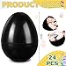Leitee 24 Pcs Black Plastic Easter Eggs 4 Inch Large Blank Empty Eggs Bulk Paintable Detachable DIY Decoration for Easter Basket Stuffers Fillable Hunting Treats Party Favor Gift - Image 4