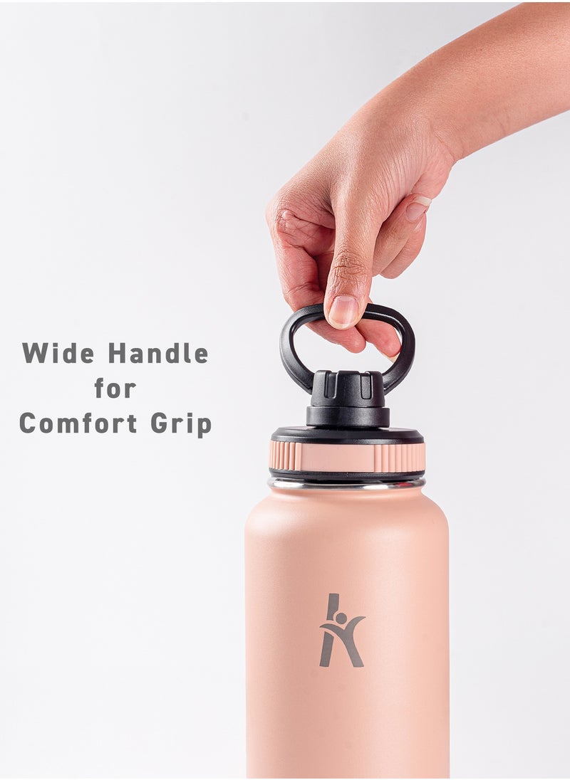 KRYMSO KRYMSO, 950ml Stainless Steel Water Bottle, Sports Bottle with Straw, Double Wall Insulated Water Bottle, Thermos Flask, Water Bottle for kids, Gym  - Image 4