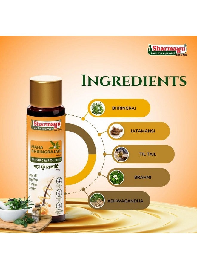 Sharmayu Maha Bhringrajadi Ayurvedic Hair Oil - 100 ml - Image 5
