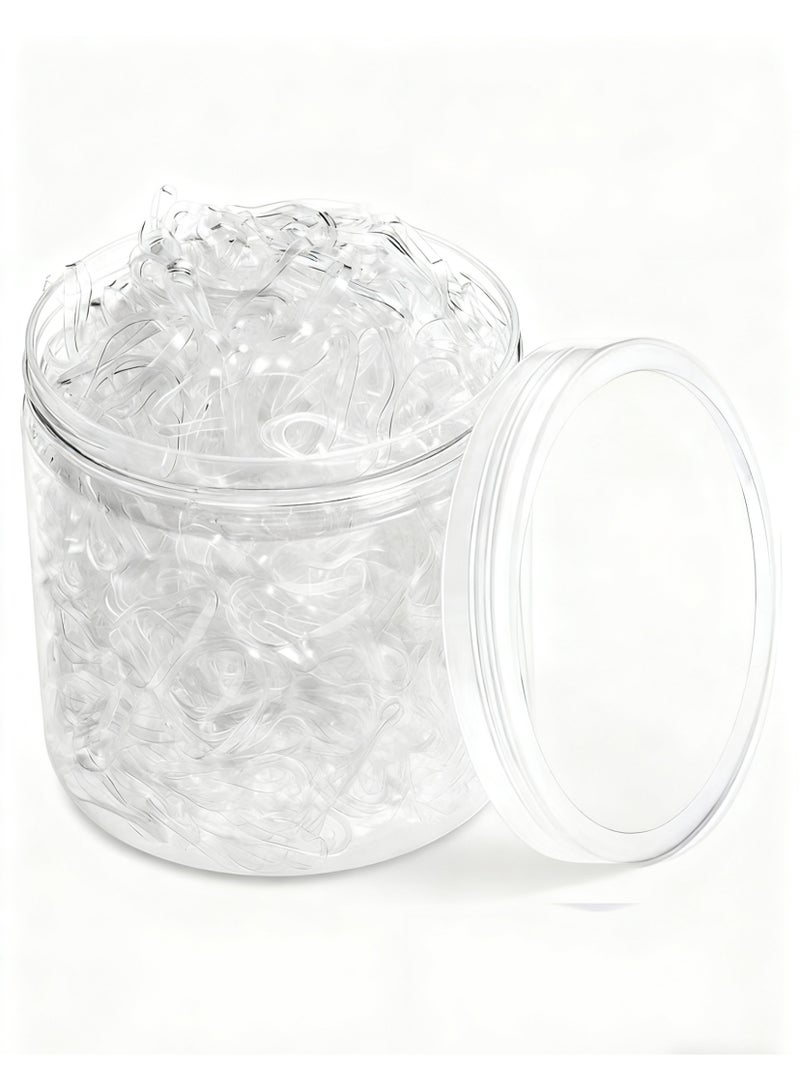 جيكومو 1500 قطعة شفافة شفافة صغيرة مرنة الشعر العلاقات - أربطة مطاطية ناعمة للفتيات والأطفال | حاملات ذيل حصان بدون سحب | نطاقات متعددة لطيفة ومتينة - Image 1