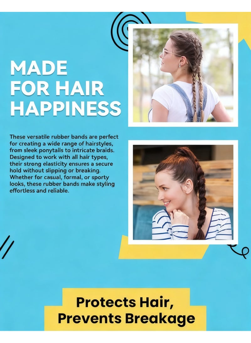 جيكومو 1500 قطعة شفافة شفافة صغيرة مرنة الشعر العلاقات - أربطة مطاطية ناعمة للفتيات والأطفال | حاملات ذيل حصان بدون سحب | نطاقات متعددة لطيفة ومتينة - Image 4