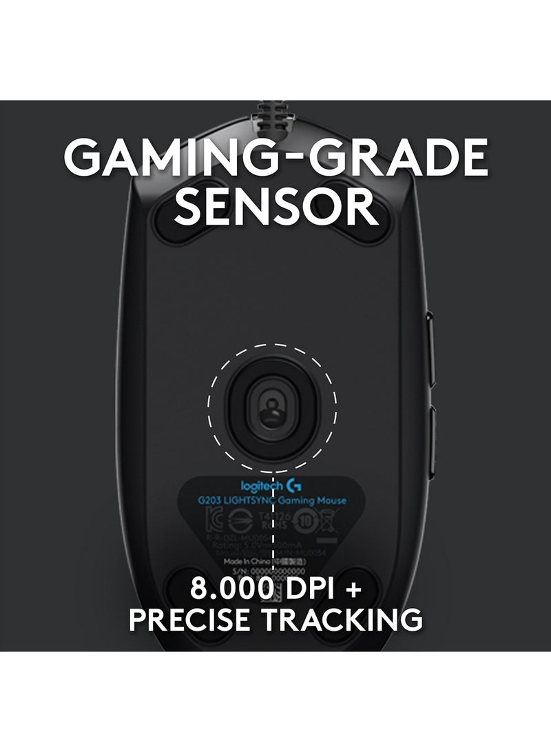 Light Sync Gaming Mouse With Customisable RGB Lighting, 6 Programmable Buttons, Gaming Grade Sensor, Tracking, 16.8mm, Lightweight  - Image 5