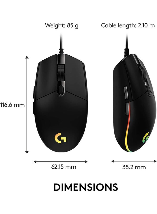 Light Sync Gaming Mouse With Customisable RGB Lighting, 6 Programmable Buttons, Gaming Grade Sensor, Tracking, 16.8mm, Lightweight  - Image 2