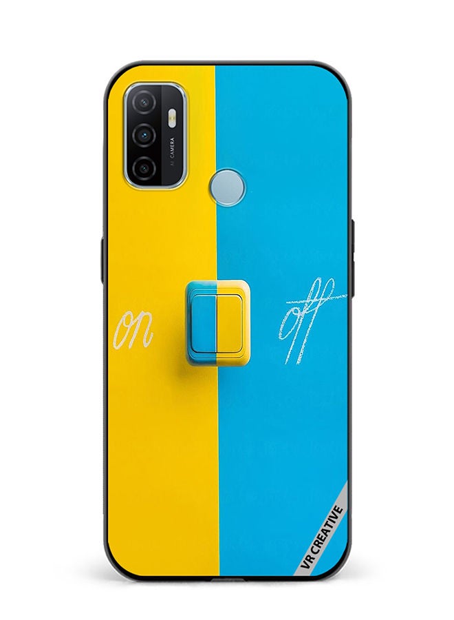 VR CREATIVE Protective Case Cover For Oppo A53 On Off Design Multicolour - Image 1