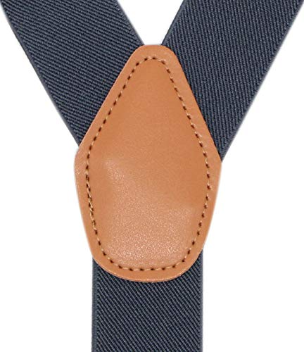 Timiot Men’s Y-Back 4 Metal Clip Elastic Wide Suspenders Perfect For Both Casual&Formal (Charcoal) - Image 2