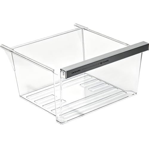 Saiyugty W11162443 W11046494 W11162446 Refrigerator Fridge Crisper Drawer Pan Fridge Meat Pan Bin Upper Humidity Control Drawer Compatible with Whirlpool Maytag Refrigerator Replacement Parts - Image 1