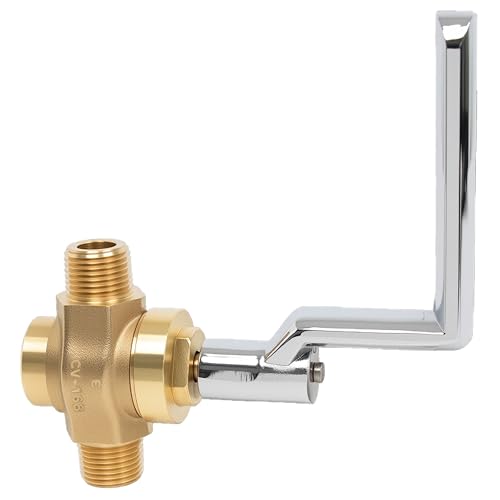 Leyso CV168 WRGV 12 PSI Copper Gas Valve with Handle for Commercial Chinese Wok Range CSA Approved 12 NPT x 12 NPT - Image 1