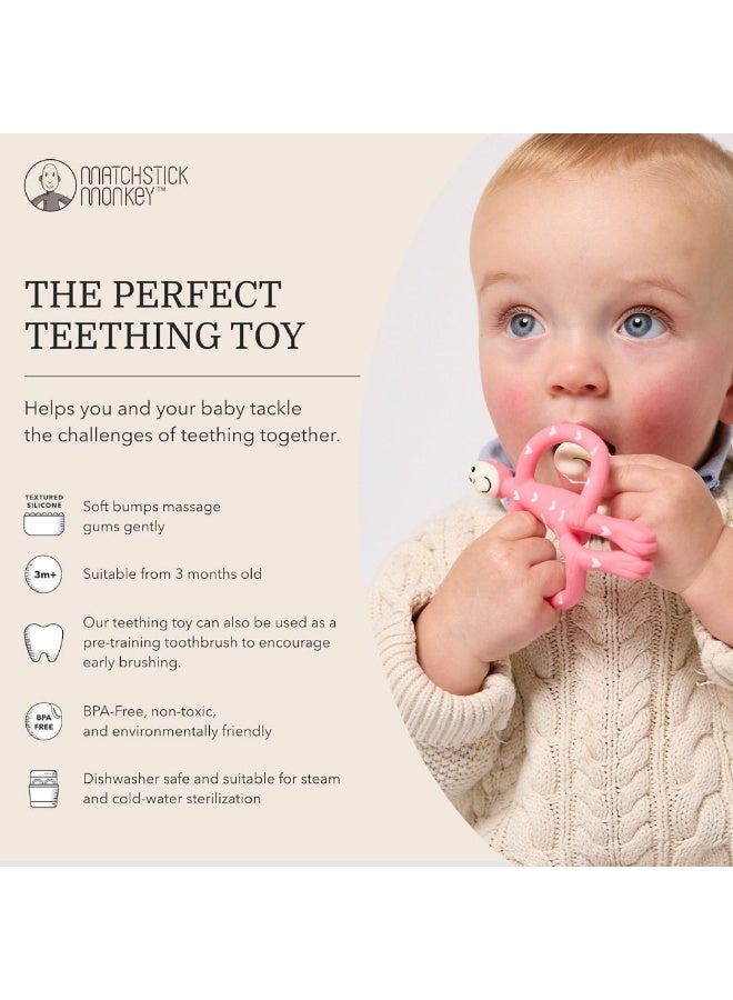 MATCHSTICK MONKEY Monkey Teether Love Hearts - Image 2