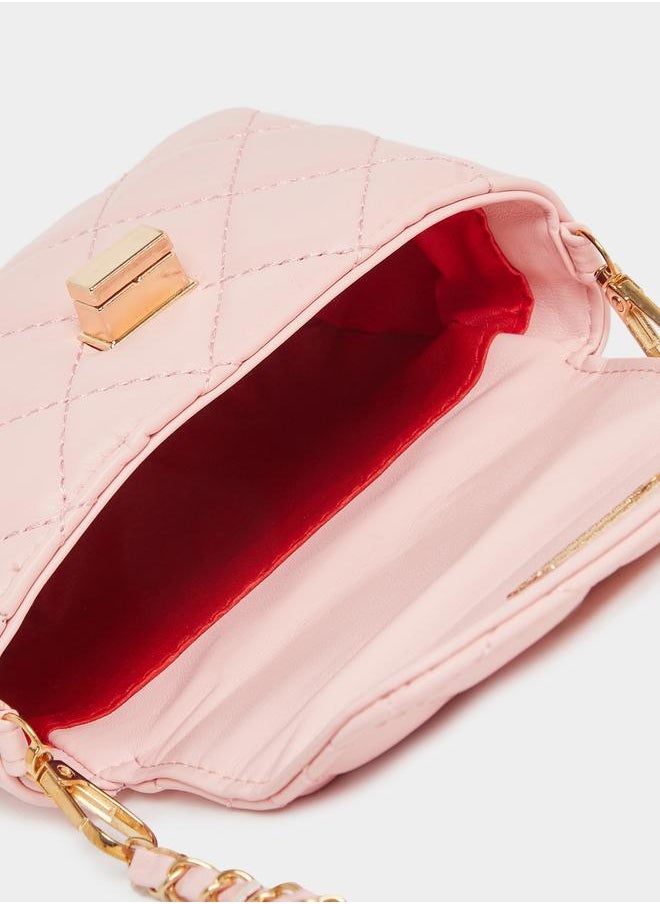 Styli Styli Quilted Crossbody Bag with Chain Strap  - Image 4
