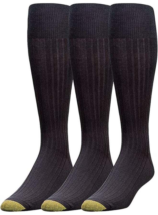 GOLDTOE mens Canterbury Over-the-calf Dress Socks, 3-pairs - Image 1