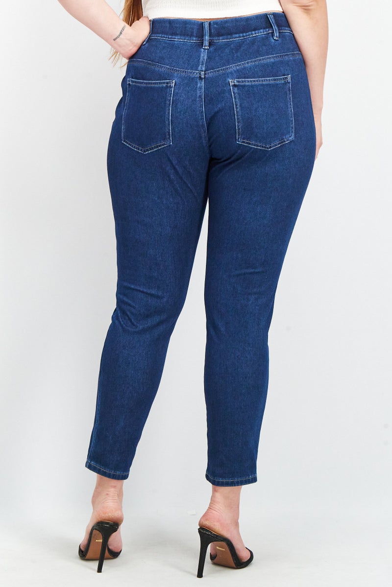 Tchibo جينز نسائي ضيق بسيط قابل للتمدد، أزرق - Image 4