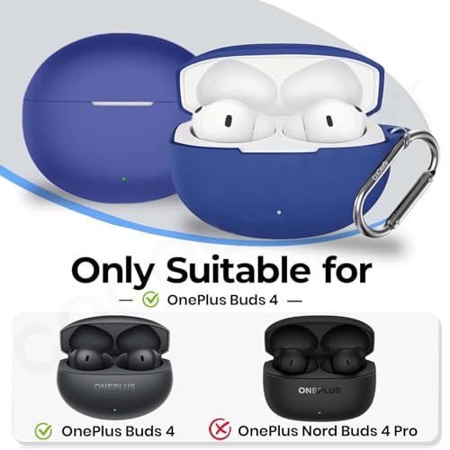 Cocoonkart Silicone Case Cover Compatible for OnePlus Buds 4 -Blue - Image 2