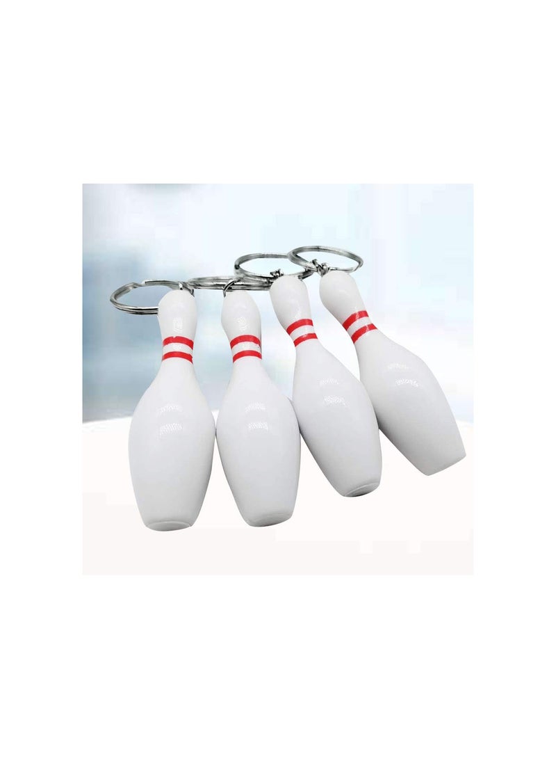 GGOOT Bowling Pin Keychains Hanging Ornament Gift Keychain Sports Keyring for Friends Children Party Favors 3pcs - Image 3