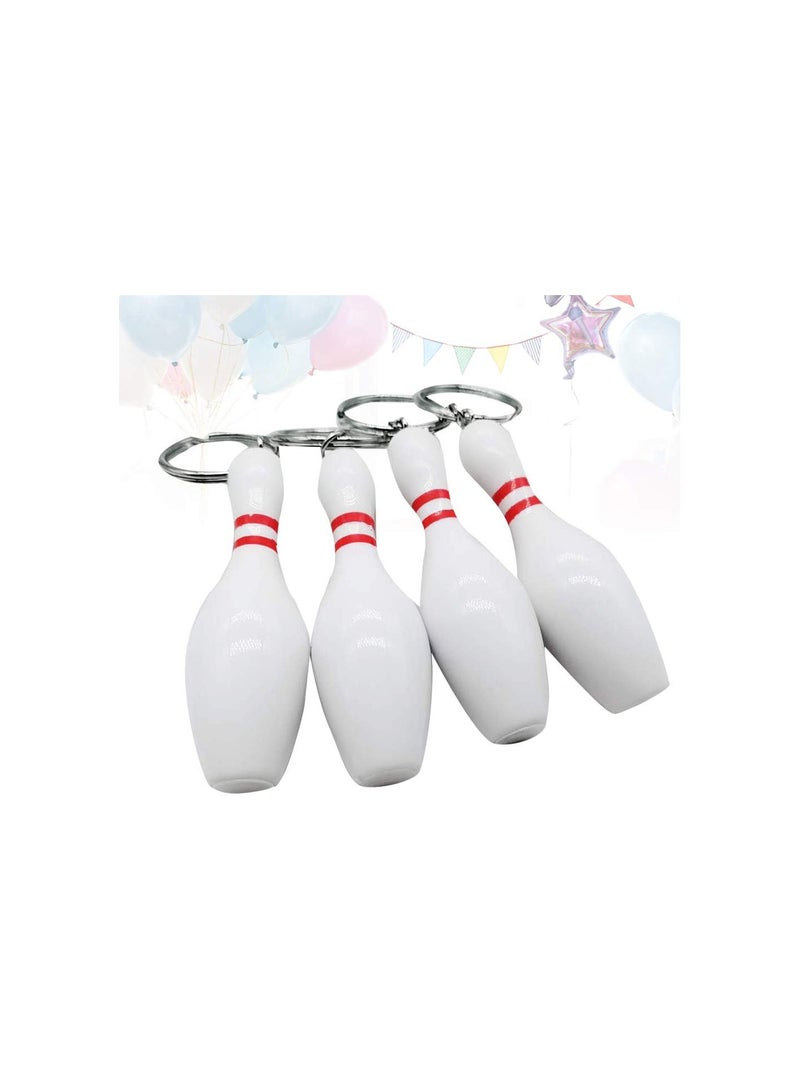 GGOOT Bowling Pin Keychains Hanging Ornament Gift Keychain Sports Keyring for Friends Children Party Favors 3pcs - Image 4