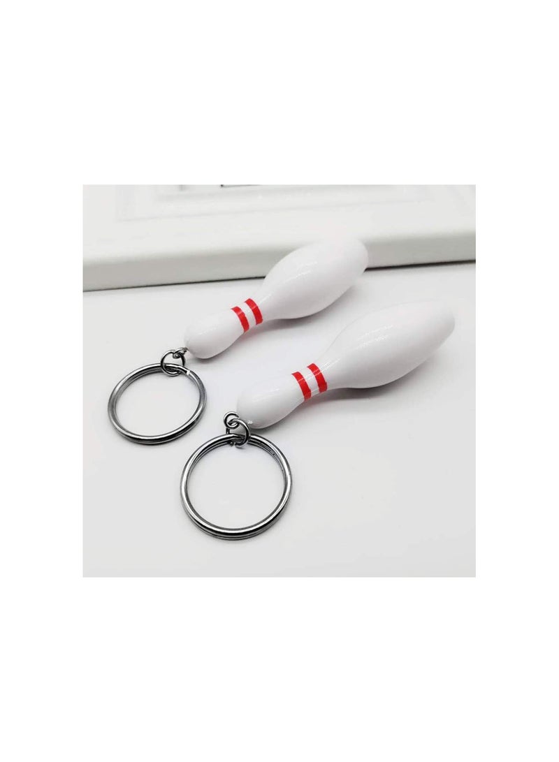 GGOOT Bowling Pin Keychains Hanging Ornament Gift Keychain Sports Keyring for Friends Children Party Favors 3pcs - Image 5