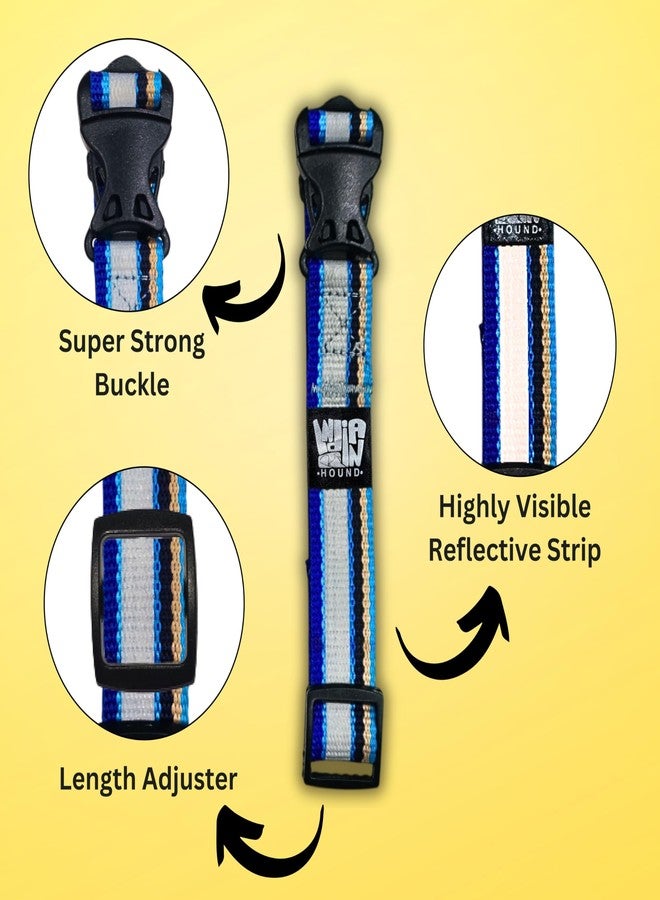 Plushmate x Indian Hound Reflective Dog Collars, Soft Belt with Adjustable Length & Quick Release Buckle for Small Medium Large Street Dogs (Multi Colors - Pack of 15) - Image 3
