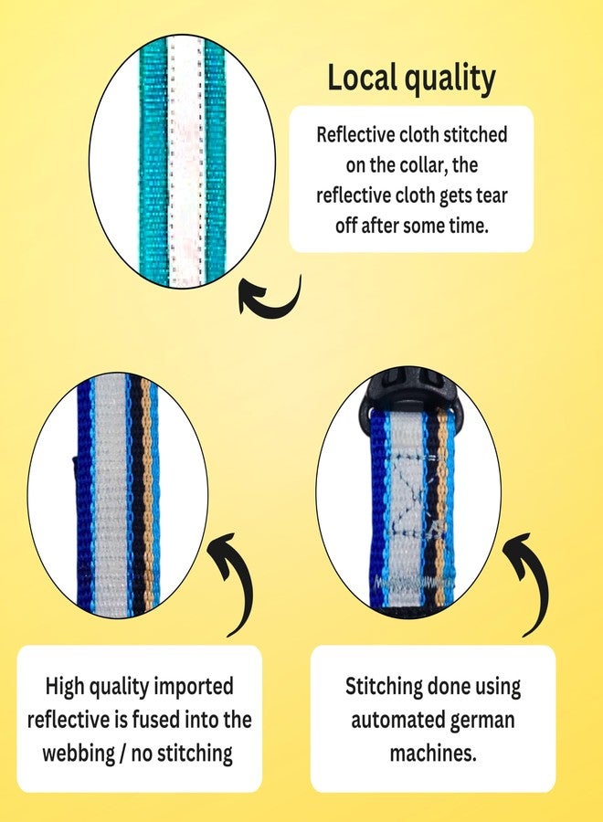 Plushmate x Indian Hound Reflective Dog Collars, Soft Belt with Adjustable Length & Quick Release Buckle for Small Medium Large Street Dogs (Multi Colors - Pack of 15) - Image 4