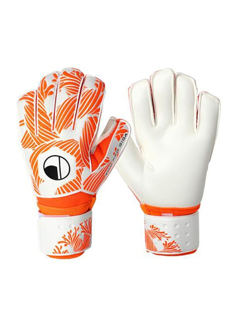 Othes Latex Gloves For Soccer Goalkeepers Orange/White - Image 1