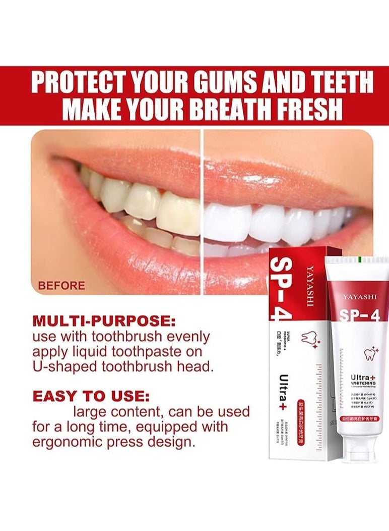EELHOE New Probiotic Toothpaste Sp-4 Brightening Whitening Toothpaste Protect Gums Fresh Breath Mouth Teeth Cleaning Health Tooth - Image 2