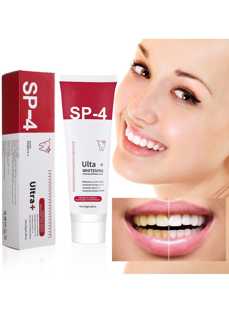 EELHOE New Probiotic Toothpaste Sp-4 Brightening Whitening Toothpaste Protect Gums Fresh Breath Mouth Teeth Cleaning Health Tooth - Image 3