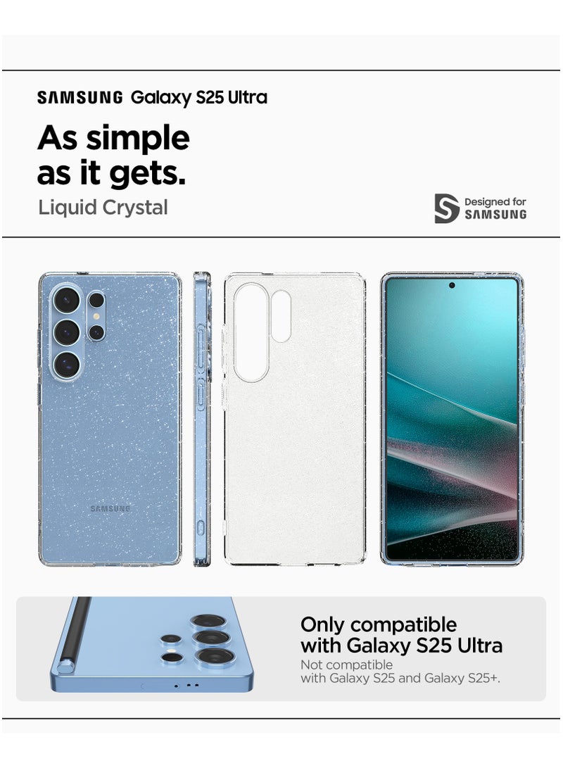 Spigen Liquid Crystal Glitter for Samsung Galaxy S25 ULTRA Case Cover - Crystal Quartz - Image 2