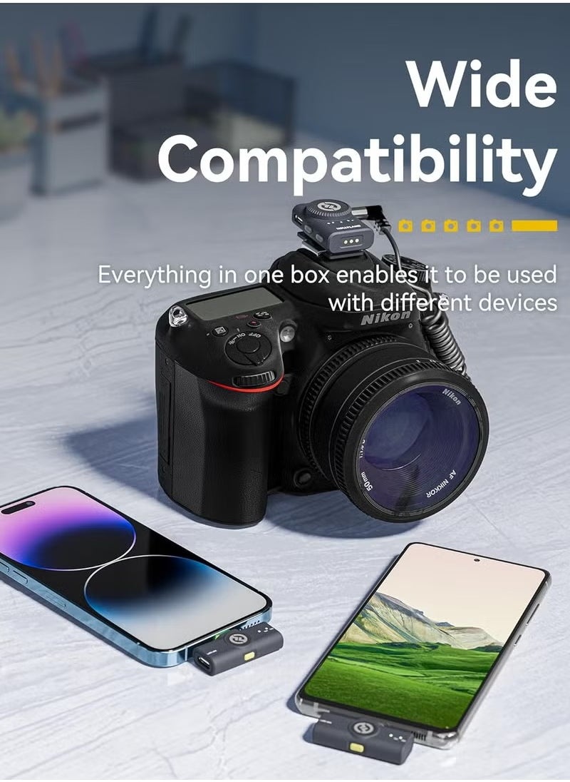 Hollyland - LARK M2 Wireless Lavalier Microphone (2TX+3RX) Compatible with Camera, iPhone, Android, 1000ft LOS Range, Hi-Fi Audio, Noise Cancellation, 40H Duration, for Vlogging - Image 1