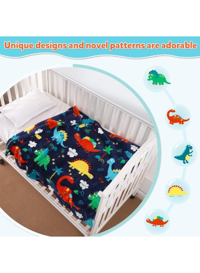 Dinosaur Baby Blanket for Boys and Girls, 380 GSM, 30x40 Inches - Image 3
