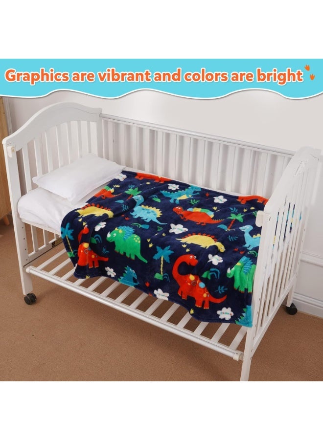 Dinosaur Baby Blanket for Boys and Girls, 380 GSM, 30x40 Inches - Image 5