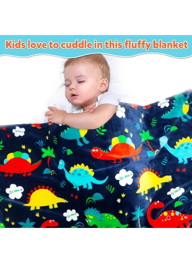 Dinosaur Baby Blanket for Boys and Girls, 380 GSM, 30x40 Inches - Image 4