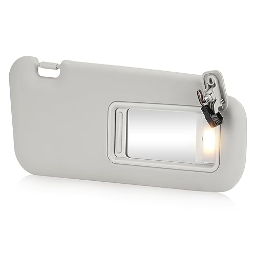 ILONPA بديل مظلة الشمس الرمادية للراكب الجانبي الأيمن متوافق مع 2010 2011 2012 2013 مازدا 3 استبدال BBM2-69-320C-75 مع ضوء مدمج - Image 1