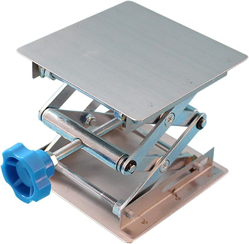 AHBLQD Stainless Steel Lab Jack Stand Table Lift Laboratory Mini Scissor Lift Jack 4" x 4" - Image 3