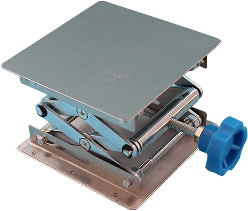 AHBLQD Stainless Steel Lab Jack Stand Table Lift Laboratory Mini Scissor Lift Jack 4" x 4" - Image 2