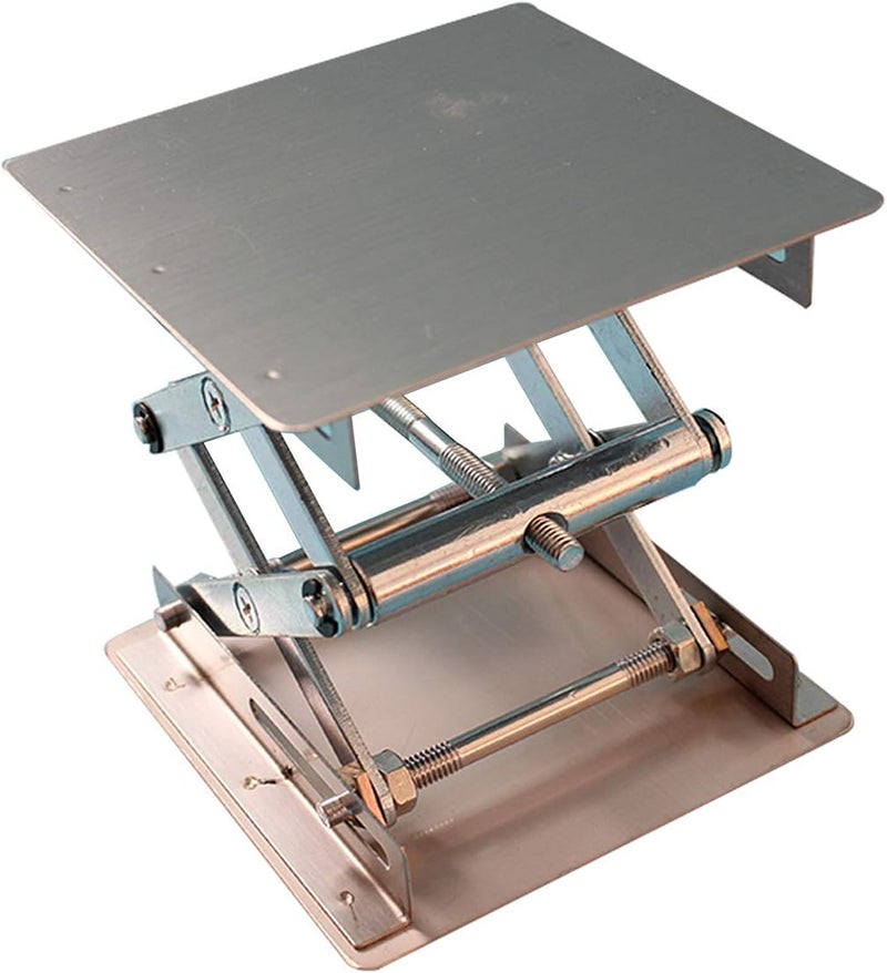 AHBLQD Stainless Steel Lab Jack Stand Table Lift Laboratory Mini Scissor Lift Jack 4" x 4" - Image 4