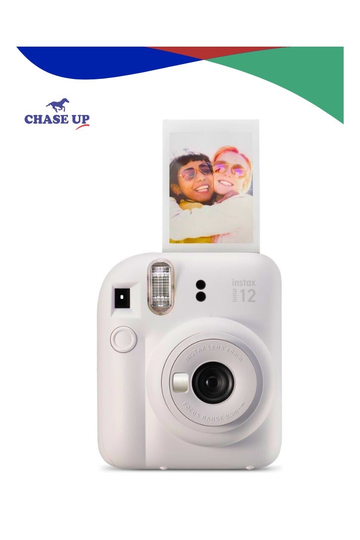 Chase Up Instax Mini 12 Instant Camera - Clay White - Image 1