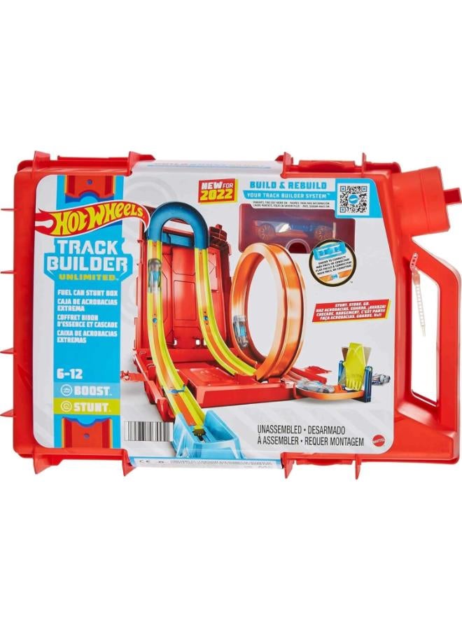 Mattel Games Hot Wheels-Track Builder Unlimited Box Tanica di Benzina, Set per Costruire Piste con Acrobazie e Corse, Porta Macchinine e Pezzi di Pista, Giocattolo per Bambini 6+ Anni, HDX78 - Image 3