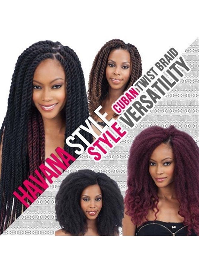 FreeTress Equal Synthetic Hair Braids Double Strand Style Cuban Twist Braid 16" (6-Pack, 1B) - Image 4