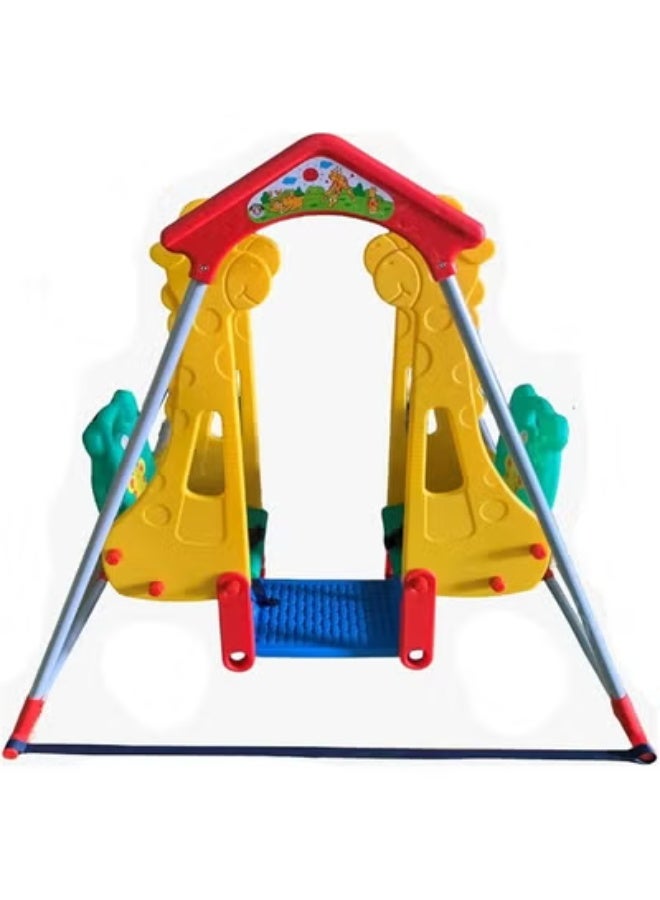 البدر مرجيحة مزدوجة للأطفال – أرجوحة خارجية متعددة الألوان، آمنة وممتعة، مناسبة للأولاد والبنات - Image 3