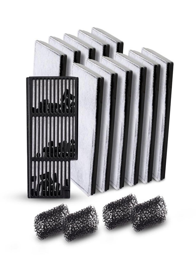 Novique NV-03 HOB Slim Aquarium Filter Cartridges (12 pcs) with Inlet Sponges (4 pcs) - Image 1