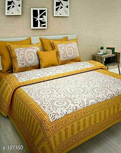 BedZone 100 Cotton Rajasthani Jaipuri Queen Size Combo Double Bed Set 2 Double Bedsheet with 4 Pillow Cover QueenMulticolor - Image 3