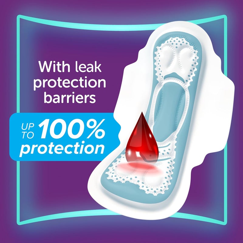 Always Aloe Cool Disposable Pads With Aloe Vera Essence For Light Days, For Zero Irritation Feel, Long Maxi Thick Pads With Wings, 30 Count - Image 4